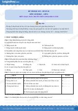 Đề số 18 - Đề kiểm tra học kì 1 - Sinh học 8